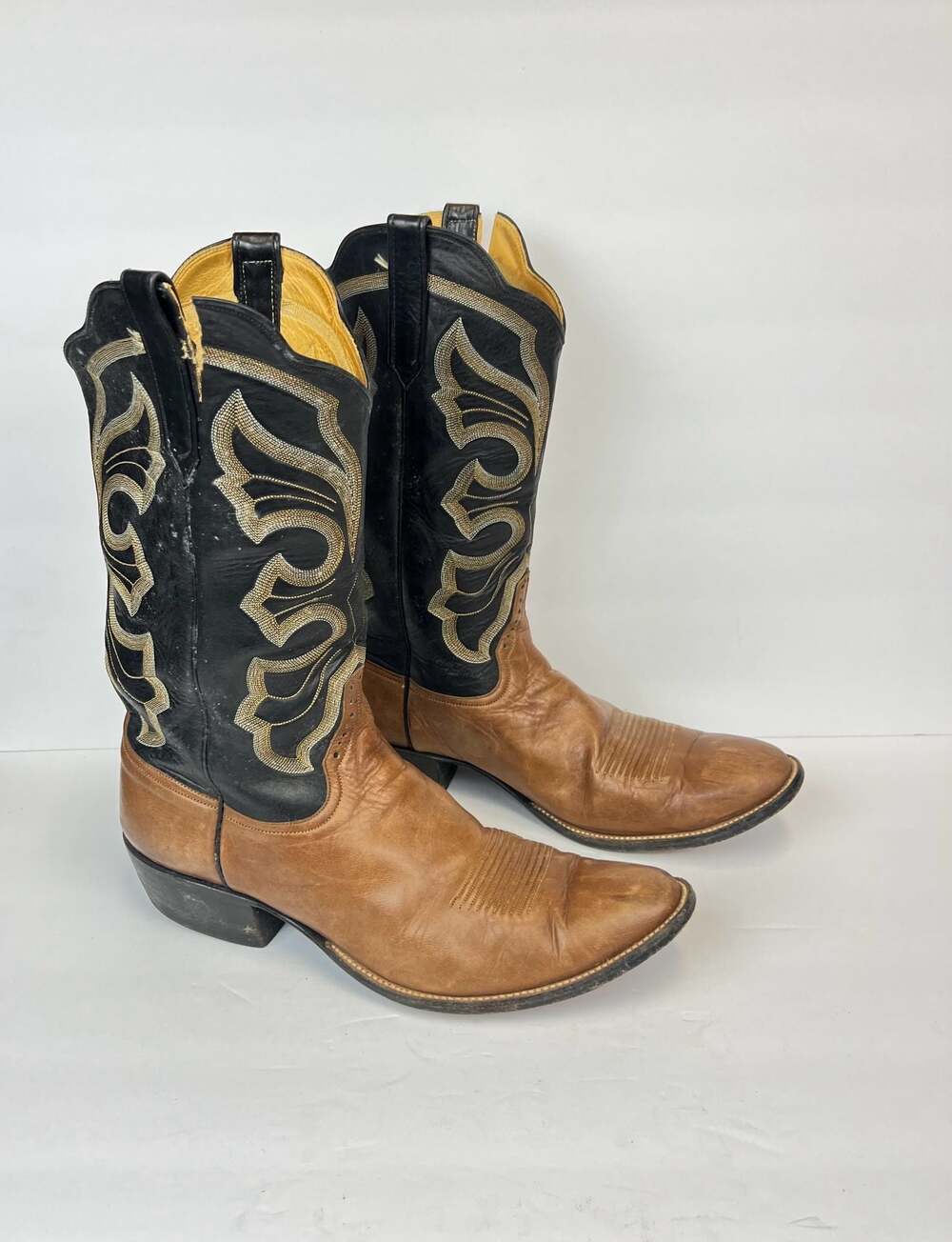 Rios of Mercedes Two-Tone Leather Cowboy Boots Men’s Size 10.5